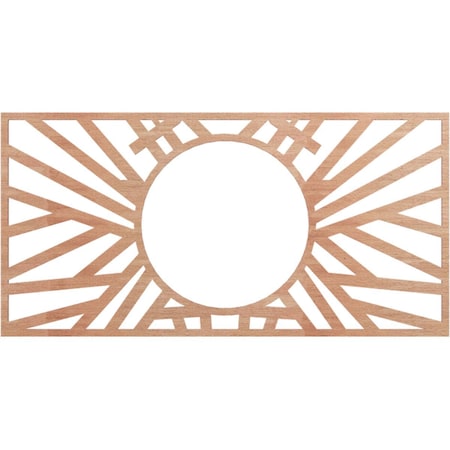 Ekena Millwork Hoover Wood Fretwork Pierced Ceiling Medallion, Cherry, 28"W x 14"H x 10 3/8"ID x 1/4"T CMWP28X14X0250HOCH